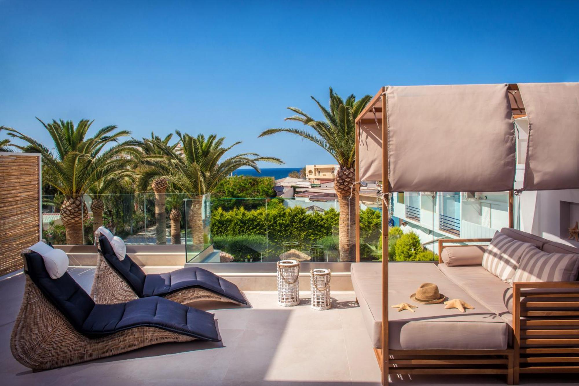 Drossia Palms Hotel&Nisos Beach Suites Mália Quarto foto